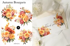 Watercolor Floral Clipart - Watercolor Autumn flowers Product Image 2