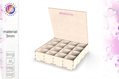 Large svg organizer box with 16 slots Product Image 1