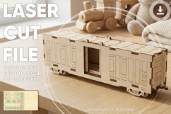 Railway carriage - laser cut file, vector cut file Product Image 1