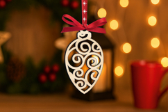 SVG Christmas Tree Ornament Toy Laser Holiday Home Decor Product Image 2