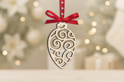 SVG Christmas Tree Ornament Toy Laser Holiday Home Decor Product Image 3