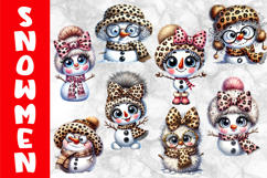 Funny Melting Snowmen Clipart Bundle, Christmas Clipart Product Image 2