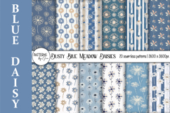 Daisies Seamless Patterns, Minimal Boho Floral Digital Paper Product Image 1