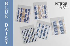 Daisies Seamless Patterns, Minimal Boho Floral Digital Paper Product Image 3