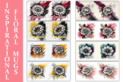 Inspirational Floral Mug Wraps, Artistic 15oz Mug Design Product Image 6