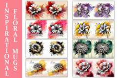 Inspirational Floral Mug Wraps, Artistic 15oz Mug Design Product Image 7