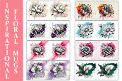 Inspirational Floral Mug Wraps, Artistic 15oz Mug Design Product Image 8