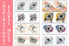 Inspirational Floral Mug Wraps, Artistic 15oz Mug Design Product Image 9