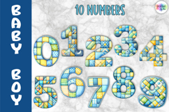 Cute Patchwork Baby Alphabet and Numbers, Baby Animals PNG Product Image 7