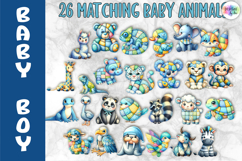 Cute Patchwork Baby Alphabet and Numbers, Baby Animals PNG Product Image 6