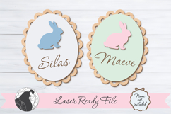Easter Basket Tag Laser File, Baby's First Easter SVG Product Image 1