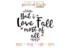 But I Love Fall Most of All Autumn SVG Product Image 1