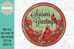 Cardinal Seasons Greetings for Sublimation or Print