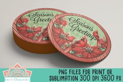 Cardinal Seasons Greetings for Sublimation or Print