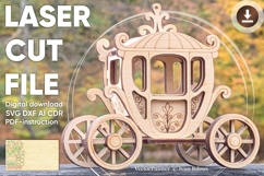 Carriage - Laser Cut File, Plywood Miniature Vector Plan Product Image 1