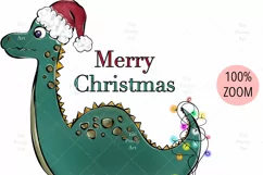 Christmas Dino Sublimation Design PNG, Dino Nursery Product Image 3