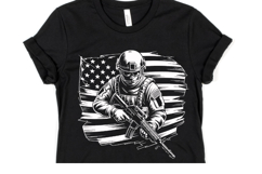 USA Solider Svg Design | Svg Cut Files | Shirt Svg Product Image 1
