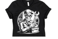 Skeleton Mechanic Svg | Svg Cut Files | Shirt Svg Product Image 1