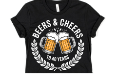 Beers &amp; Cheers Svg Design | Svg Cut Files | Shirt Svg Product Image 1