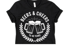 Beers &amp; Cheers Svg Design | Svg Cut Files | Shirt Svg Product Image 1