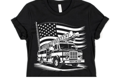 USA Firetruck Svg Design | Svg Cut Files | Shirt Svg Product Image 1