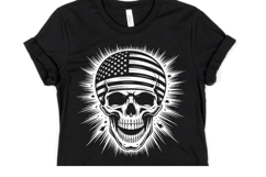 USA Skull Svg Design | Svg Cut Files | Shirt Svg Product Image 1