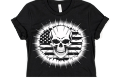 USA Skull Svg Design | Svg Cut Files | Shirt Svg Product Image 1
