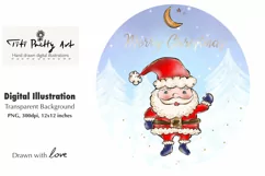 Merry Christmas Yall, Santa Claus Graphics, Xmas Stickers Product Image 1