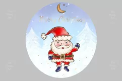 Merry Christmas Yall, Santa Claus Graphics, Xmas Stickers Product Image 2