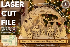 Christmas Arch - Laser Cut File, SVG Cutting Machine Plan Product Image 1