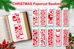 Christmas Bookmarks Papercut Template|Bookmark svg Bundle Product Image 1