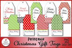 Christmas Gift Tag Bundle, Printable Gift Tag Template Product Image 2