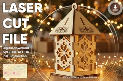 Lantern lamp - laser cut file, Glowforge pattern Product Image 1