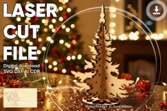 Christmas Tree - laser cut plan, SVG DXF files Product Image 1