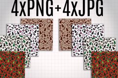 Christmas Seamless Patterns Bundle, Leopard Christmas Trees Product Image 2