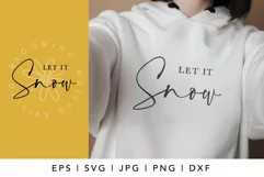 Let it Snow Mug SVG | Cosy Winter Sweater SVG Cut File Product Image 1