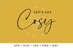 Lets Get Cosy SVG | Winter Cosy Mug SVG Cut File Product Image 2