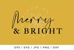 Merry and Bright SVG | Wooden Christmas Farmhouse Sign SVG Product Image 2