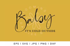 Baby its Cold Outside SVG | Cosy Winter Sweater SVG Product Image 2