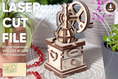 Extra Small Laser Cut File - Miniature Coffee Grinder Product Image 1