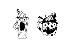 Coffee Monsters Dingbats Product Image 7