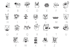 Coffee Monsters Dingbats Product Image 4