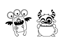 Coffee Monsters Dingbats Product Image 10