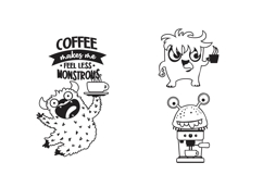 Coffee Monsters Dingbats Product Image 12