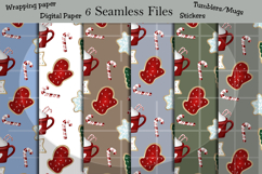 6 Christmas Seamless Patterns | digital paper | tumblers Product Image 1