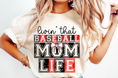 Baseball Mom Png, Livin That Baseball Mom Life Coquette Bow Product Image 1