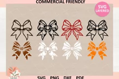 Retro sport ball coquette Bow Svg, Fall Coquette Bow svg Product Image 2