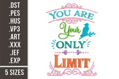 You Are Your Only Limit | Embroidery Design Product Image 1