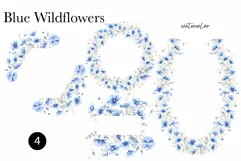 Watercolor Blue Bouquets Clipart: Delicate Floral Frames Product Image 2