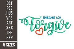 Forgive | Embroidery Design Product Image 1